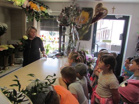Przedszkolaki w kwiaciarni