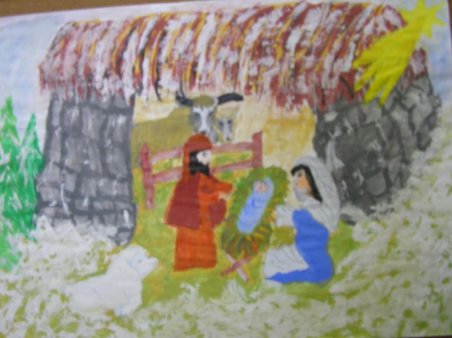 Wystawa prac plastycznych o tematyce bożonarodzeniowej