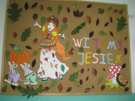 Jesienne dekoracje w klasach