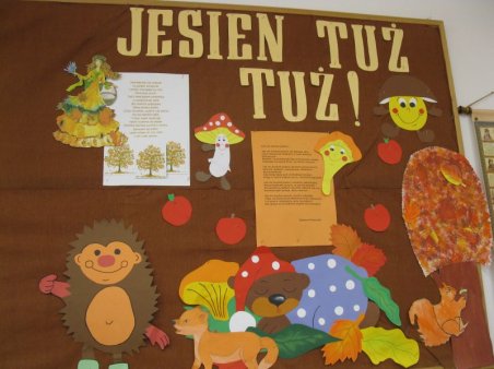 Jesienne dekoracje w klasach