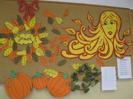 Jesienne dekoracje w klasach