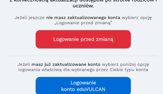 Zmiana dostępu do dziennika Vulcan dla uczniów i rodziców